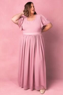 Abbie Dress In Blush -CINZ Clothing Shop AbbieBlush1 313647