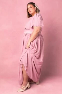 Abbie Dress In Blush -CINZ Clothing Shop AbbieBlush2 897258
