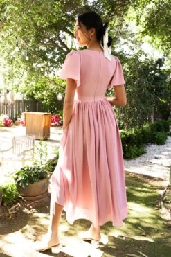 Abbie Dress In Blush -CINZ Clothing Shop AbbieBlush8 203106