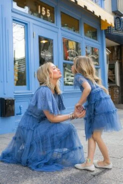 Mini Anastasia Dress In Tufts Blue - FINAL SALE -CINZ Clothing Shop Anastasia 3 591997