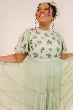 Anastasia Dress In Sage -CINZ Clothing Shop AnastasiaSage Studio SS23 02 948757