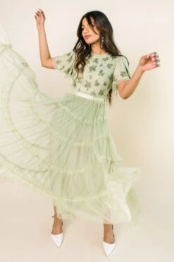 Anastasia Dress In Sage -CINZ Clothing Shop AnastasiaSage Studio SS23 07 824237