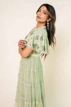 Anastasia Dress In Sage -CINZ Clothing Shop AnastasiaSage Studio SS23 10 777740