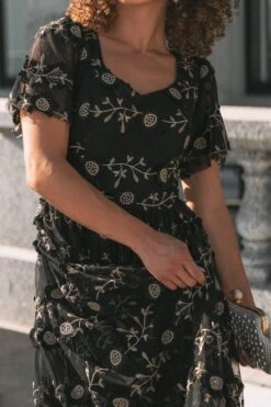 Athena Dress In Black - FINAL SALE -CINZ Clothing Shop AthenaBlack Capitol N23 06 169886