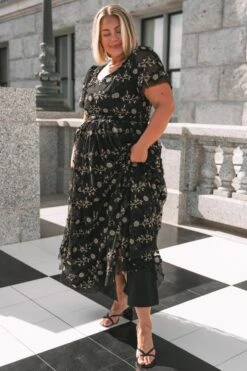 Athena Dress In Black - FINAL SALE -CINZ Clothing Shop AthenaBlack Capitol N23 16 138393