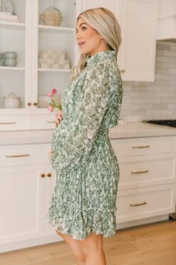 Brynley Dress In Green - FINAL SALE -CINZ Clothing Shop BrynleyGreen MothersDay SS23 12 865308