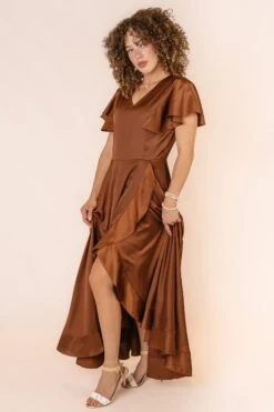 Callie Dress In Brown