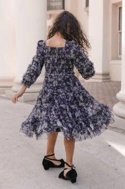 Mini Catherine Dress In Dark Floral - FINAL SALE -CINZ Clothing Shop Catherine MonsonBuilding W23 16