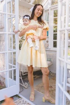 Baby Celine Dress Set In Yellow -CINZ Clothing Shop Celine CAgradens Easter24 1