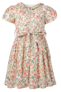 Mini Chelsea Dress In Cream Floral -CINZ Clothing Shop ChelseaCreamFloral mini front
