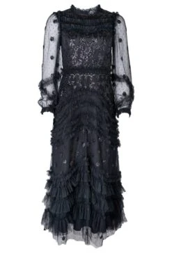 CINZ Clothing Shop -CINZ Clothing Shop ClaireBlackSequin front 249292