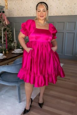 Coco Dress In Hot Pink - FINAL SALE -CINZ Clothing Shop CocoHotPink TashHome H23 48 1c27e19a d0bf 4a51 92e6 9e7c27617054 308586