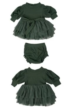 Baby Cosette Dress Set In Green - FINAL SALE -CINZ Clothing Shop CosetteGreenBaby 502209