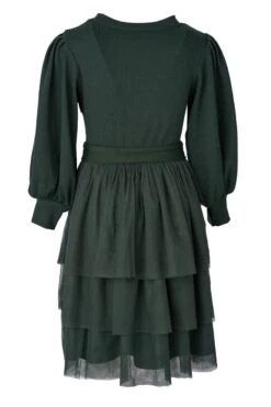 Mini Cosette Dress In Green - FINAL SALE -CINZ Clothing Shop CosetteGreenMini back 532319