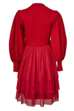 Short Cosette Dress In Red - FINAL SALE -CINZ Clothing Shop CosetteRed back 992924
