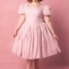 Cupcake Dress In Pink Stripe -CINZ Clothing Shop CupcakePink Studio Easter24 01 990273