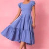 Dahlia Dress In Blue -CINZ Clothing Shop DahliaBlue Studio Spring2 1