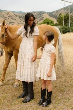 Mini Delia Dress In Ditsy Floral -CINZ Clothing Shop DeliaDitsyFloral QuietMeadows F23 06 892938