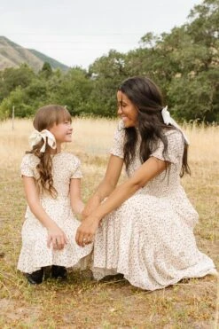 Mini Delia Dress In Ditsy Floral -CINZ Clothing Shop DeliaDitsyFloral QuietMeadows F23 14 828149