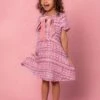 Mini Eloise Dress In Pink Tweed -CINZ Clothing Shop EloisePinkTweed 1copy2