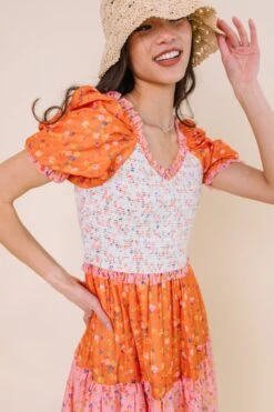 Emily Dress In Sorbet -CINZ Clothing Shop EmilySorbet Studio SS23 03 703562