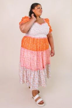 Emily Dress In Sorbet -CINZ Clothing Shop EmilySorbet Studio SS23 13 495057