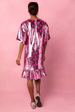 Evelyn Dress In Sequin Hearts -CINZ Clothing Shop EvelynHearts 02