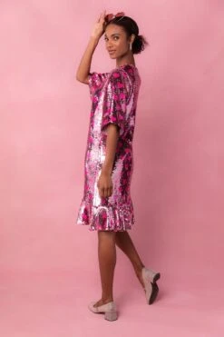 Evelyn Dress In Sequin Hearts -CINZ Clothing Shop EvelynHearts 03