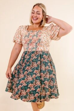 Flowers For All Dress - FINAL SALE -CINZ Clothing Shop FlowersForAll Studio F23 01 493438