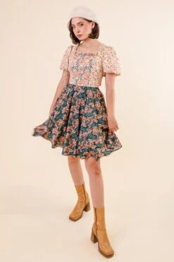 Flowers For All Dress - FINAL SALE -CINZ Clothing Shop FlowersForAll Studio F23 06 830506
