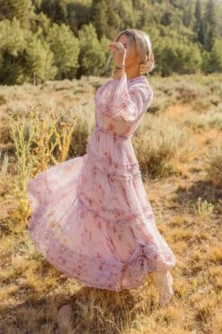 Geneva Dress In Mauve Floral -CINZ Clothing Shop Geneva Mauve 33 855234