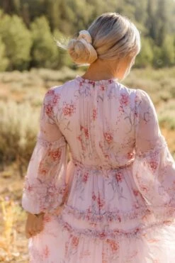 Geneva Dress In Mauve Floral -CINZ Clothing Shop Geneva Mauve 41 285262