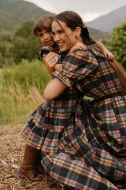 Mini Gracie Dress In Plaid - FINAL SALE 25 Mini Gracie Dress In Plaid - FINAL SALE -CINZ Clothing Shop GraciePlaid ConradRanch F23 20 770395