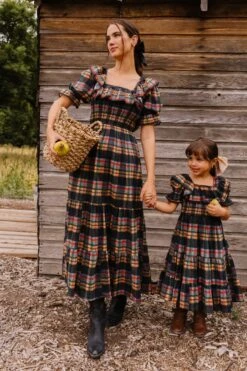 Mini Gracie Dress In Plaid - FINAL SALE 18 Mini Gracie Dress In Plaid - FINAL SALE -CINZ Clothing Shop GraciePlaid ConradRanch F23 31 920511