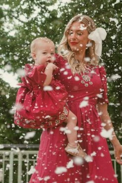 Baby Heidi Dress Set In Maroon - FINAL SALE -CINZ Clothing Shop Heidi Kingsbury10 535491