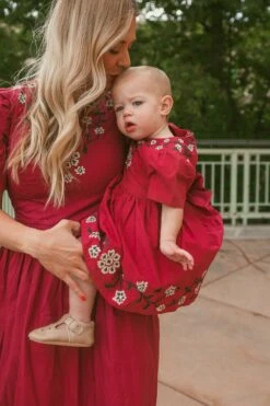 Baby Heidi Dress Set In Maroon - FINAL SALE -CINZ Clothing Shop Heidi Kingsbury2 553848