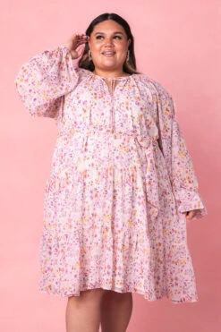 Imogen Short Dress In Blush -CINZ Clothing Shop ImogenBlush Studio Spring3 6