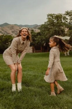 Jackie Dress In Taupe Boucle - FINAL SALE -CINZ Clothing Shop JackieTaupe QuietMeadows F23 08 946d1091 d3f4 4b4b affc 7c4d452ad398 640031