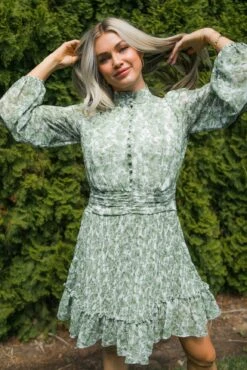 Brynley Dress In Green - FINAL SALE