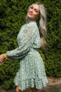 Brynley Dress In Green - FINAL SALE -CINZ Clothing Shop LA GREEN BRYNLEY 0742 630483