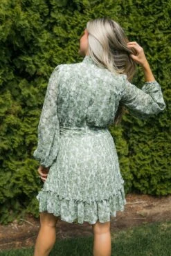 Brynley Dress In Green - FINAL SALE -CINZ Clothing Shop LA GREEN BRYNLEY 0759