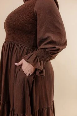 Leena Dress In Java - FINAL SALE -CINZ Clothing Shop LeenaBrown Studio F23 2 484887