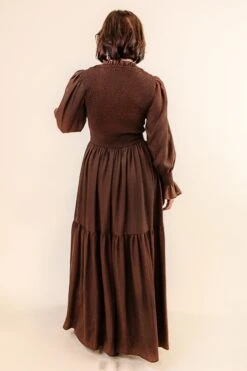 Leena Dress In Java - FINAL SALE -CINZ Clothing Shop LeenaBrown Studio F23 7 998949