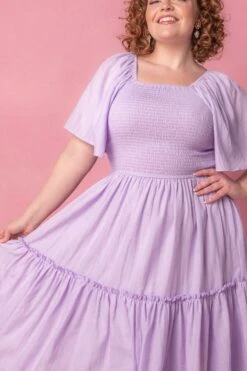 Lennon Dress In Lavender -CINZ Clothing Shop LennonLav Studio Easter24 11 924047