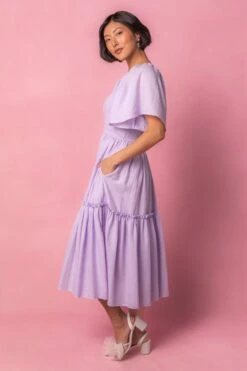 Lennon Dress In Lavender -CINZ Clothing Shop LennonLav Studio Easter24 8 170884