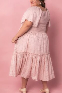 Lennon Dress In Dusty Pink -CINZ Clothing Shop LennonPink Studio 1