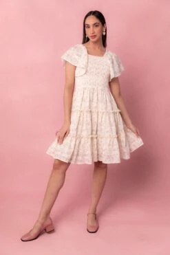 Madison Dress In Eyelet Floral