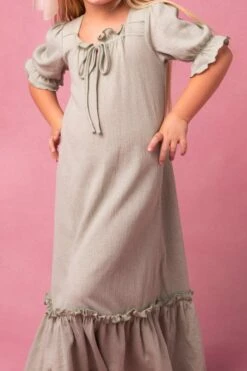 Mini Petra Short Sleeve Night Dress In Green -CINZ Clothing Shop MiniNightgownGreen Studio Spring24 4