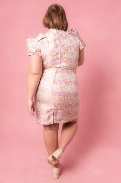 Nina Bow Dress In Pastel Jacquard -CINZ Clothing Shop NinaPastel Studio Spring1 12 682401