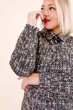 Jackie Dress In Black - FINAL SALE -CINZ Clothing Shop Noir Collection 088 558241